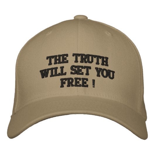 CASQUETTE BRODÉE LA VÉRITÉ VOUS LIBÉRERA ! (Devant)