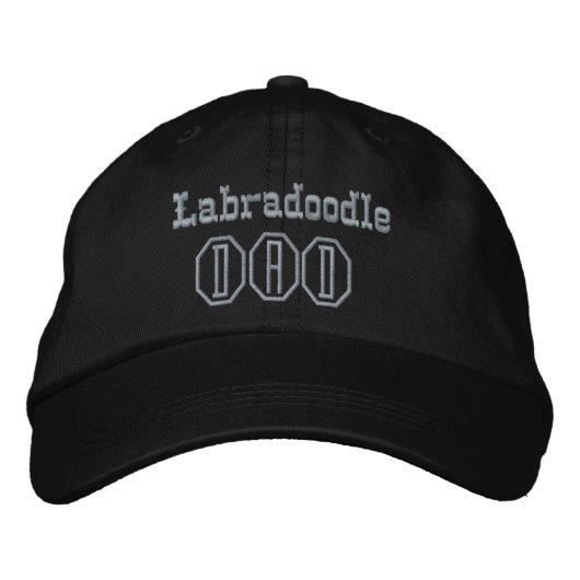 Casquette Brodée Labradoodle papa cadeaux (Devant)