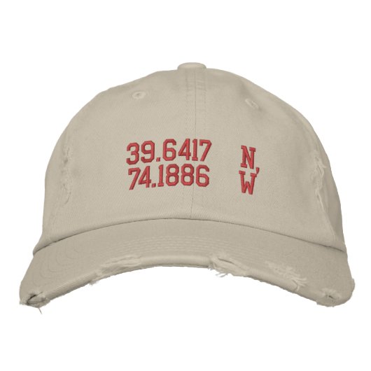 CASQUETTE BRODÉE LATITUDES LONGITUDES LBI (Devant)