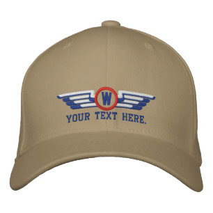Casquette Brodée Lauréats d'aviation Monogrammes personnalisés Aile