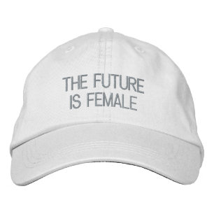 Casquette Brodée L'avenir est femme rose texte personnalisé moderne