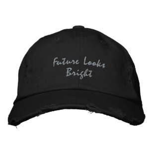 Casquette Brodée L'avenir semble radieux Vœux de Nouvel An Black Fr