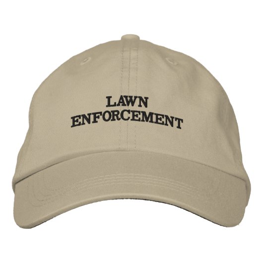 Casquette Brodée Lawn Enforcement Tan & Black Hat (Devant)