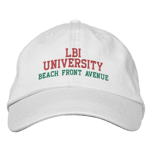 CASQUETTE BRODÉE LBI UNIVERSITY BEACH FRONT AVENUE (Devant)