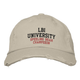 CASQUETTE BRODÉE LBI UNIVERSITY (TM) SPEELELING BEAH CHAMPEON