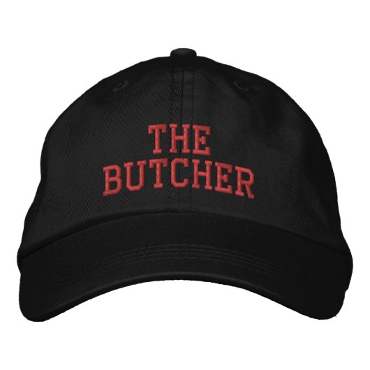 Casquette Brodée Le boucher Halloween amusant Éffrayant effroi (Devant)