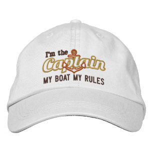 Casquette Brodée Le capitaine dit mon bateau mes règles