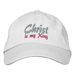 Casquette Brodée Le Christ est mon Roi Chrétien Brodé Dames Casquet