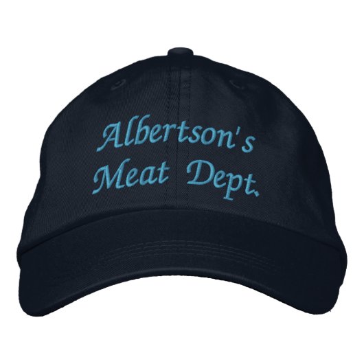 Casquette Brodée Le ministère de la Viande d'Albertson. (Devant)