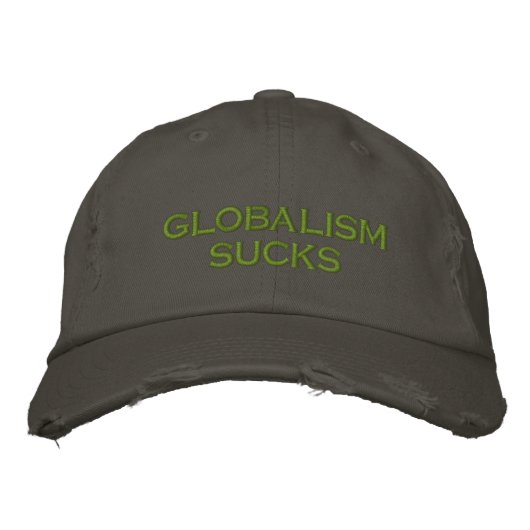 Casquette Brodée le mondialisme craint (Devant)
