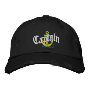 Casquette Brodée Le motif d'Ancre captains la navigation