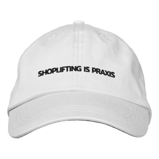 Casquette Brodée Le shopping est Praxis (Devant)