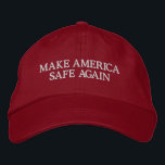 Casquette Brodée Les classiques rendent l'Amérique à nouveau sûre C<br><div class="desc">Cette "grande" chose ne semble pas fonctionner si bien. Cette vintage opposition politique anti-maga usée a été brodée avec les mots "RENDRE L'AMÉRIQUE SÛRE À NOUVEAU", mais est aussi modélisée pour que vous changiez ces mots à ce que vous voulez, aussi longtemps qu'ils conviennent.</div>