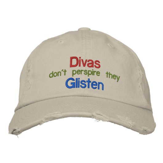 Casquette Brodée Les Divas ne pensent pas qu'ils écoutent (Devant)