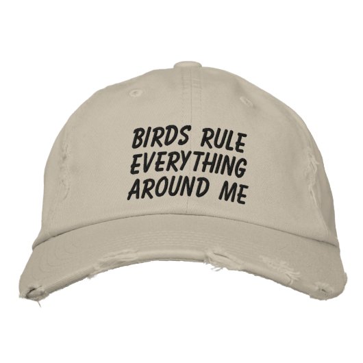 Casquette Brodée "Les Oiseaux Réglent Tout Autour De Moi" (Devant)