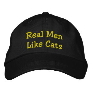 Casquette Brodée Les vrais hommes aiment les chats