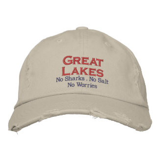 Casquette Brodée L'État du Grand Lac pas de requins pas de sel pas