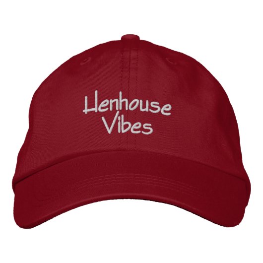 Casquette Brodée Lettering Henhouse Vibes in light Yellow (Devant)