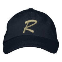 Lettre monogramme R brodée