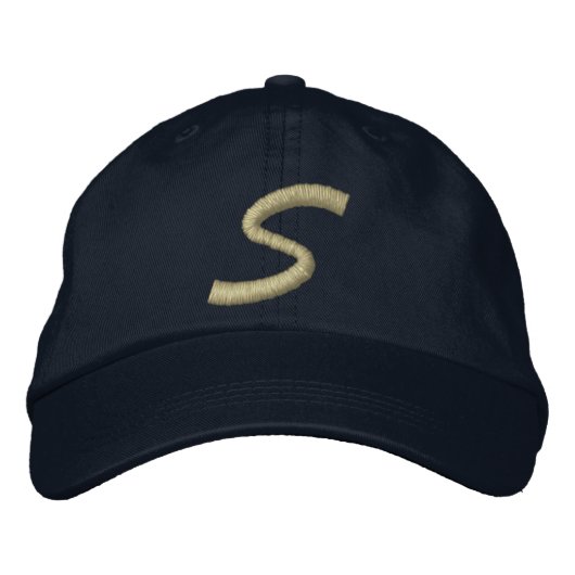 Casquette Brodée LETTRE MONOGRAPHIQUE DE Broderie S INITIALE (Devant)