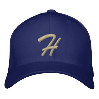 CASQUETTE BRODÉE LETTRE MONOGRAPHIQUE H INITIALE