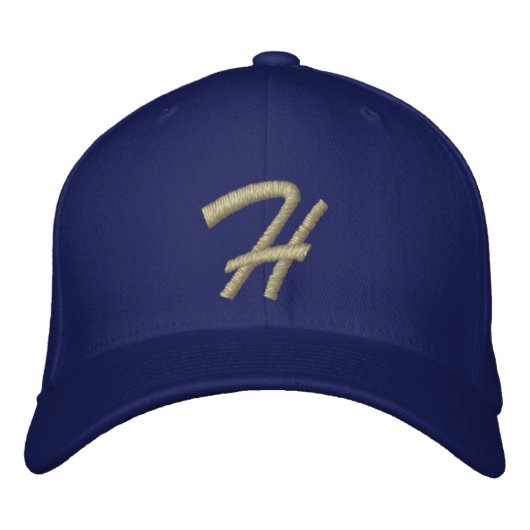 CASQUETTE BRODÉE LETTRE MONOGRAPHIQUE H INITIALE (Devant)