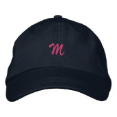 Casquette Brodée LETTRE Script M (Devant)