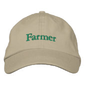 Casquette Brodée Lettrer l'agriculteur en vert Jardin (Devant)
