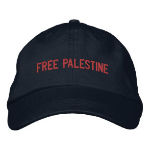 Casquette Brodée Libérez la Palestine rouge texte personnalisé mini