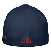 Casquette Brodée Ligne rouge mince broderie d'emplacements du (Dos)