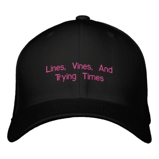Casquette Brodée Lignes, Vignes Et Temps D'Essai (Devant)