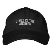 Casquette Brodée LINUX est la réponse (Devant)