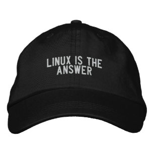 Casquette Brodée LINUX est la réponse
