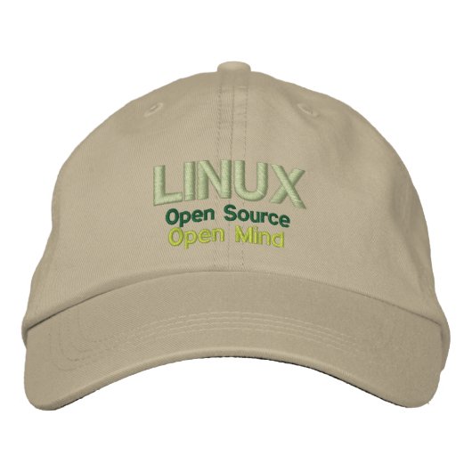 Casquette Brodée LINUX : Open Source, Open Mind (Devant)