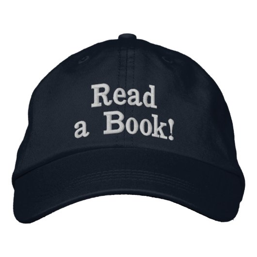Casquette Brodée Lis un livre ! (Devant)