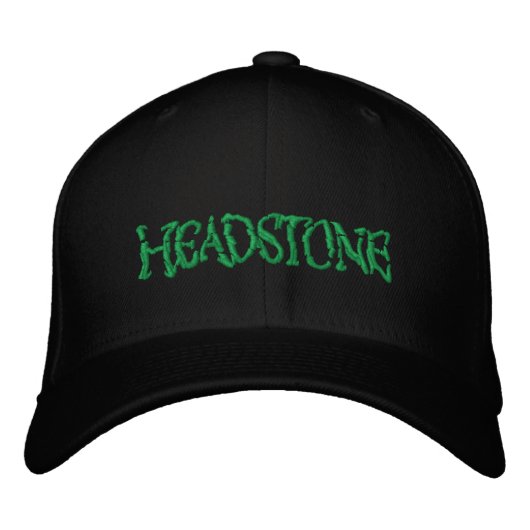 Casquette Brodée Logo vert HEADSTONE (Devant)