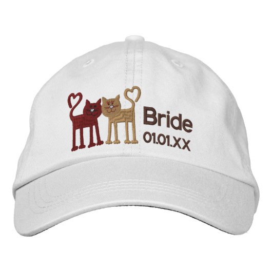 Casquette Brodée Love Cats (Devant)