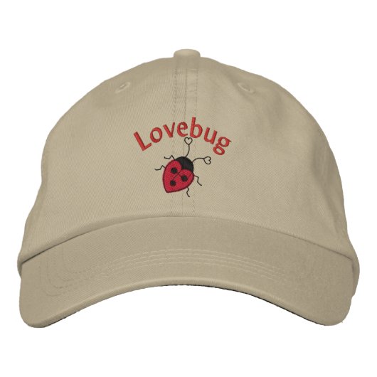 Casquette Brodée LoveBug avec Ladybug (Devant)