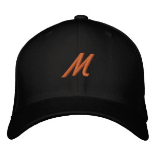 Casquette Brodée M Alphabet Monogramme Initiale Chapeau en Laine Fl
