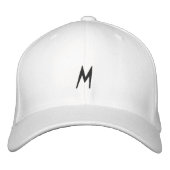 Casquette Brodée M Monogramme Initial Combine Laine Flexfit Classiq (Devant)
