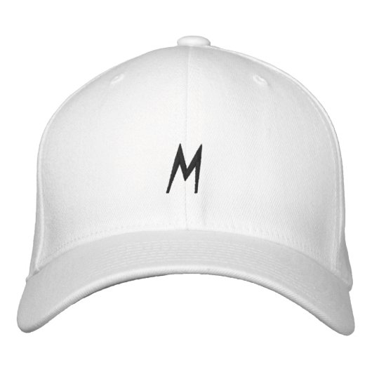 Casquette Brodée M Monogramme Initial Combine Laine Flexfit Classiq (Devant)