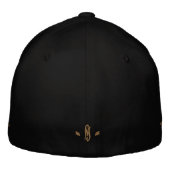 Casquette Brodée M Monogramme Initiale Combine Classique Laine Flex (Dos)