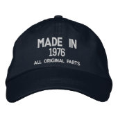 Casquette Brodée Made in 1976 Embroidered Cap - Customizable (Devant)