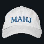Casquette Brodée Mahjong Mahj Lover Bold Typography Simple Blue<br><div class="desc">Fun and simple hat typography design for anyone who loves to play mahjong.</div>