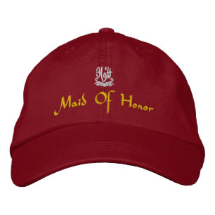 Casquette Brodée Maid Of Honor Mariage Red