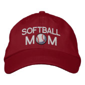 Casquette Brodée Maman du softball (Devant)