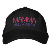 Casquette Brodée Mamma Italian Mom personalized embroidered cap (Devant)