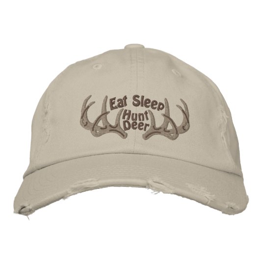 Casquette Brodée Mangez Chasse au sommeil Cerf (Devant)