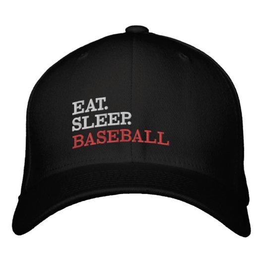 Casquette Brodée Mangez le baseball du sommeil (Devant)