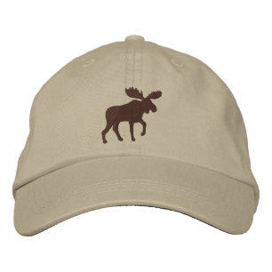 Casquette Brodée Marche Moose Silhouette Faune Wilderness